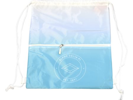 Alpha Delta Pi Drawstring Backpack, Ombre Color Design For Cheap