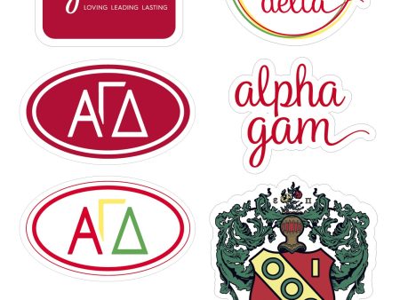 Alpha Gamma Delta Sorority Sticker Sheet- Brand Focus Supply