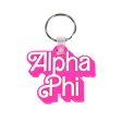 Alpha Phi Keychain- Retro Dolly Sorority Name Design Online Sale