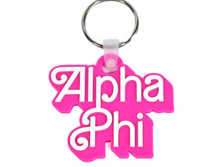 Alpha Phi Keychain- Retro Dolly Sorority Name Design Online Sale