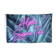 Alpha Sigma Tau Neon Palm Flag For Discount